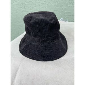 Diesel Unisex Black Corduroy Bucket Hat Size 7 1/4 Solid Casual